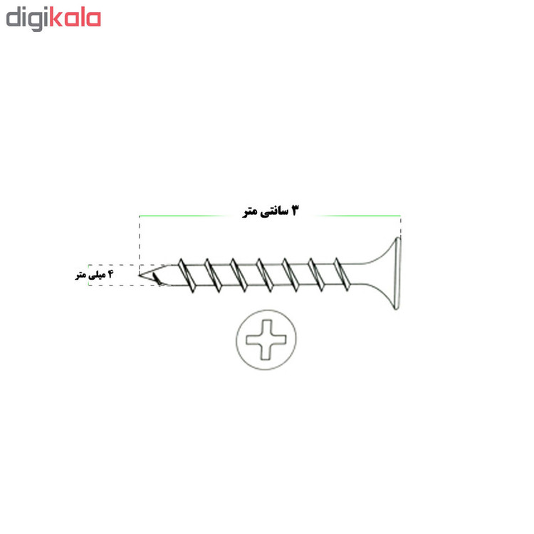 پیچ ام دی اف کد SAH30 بسته 100 عددی